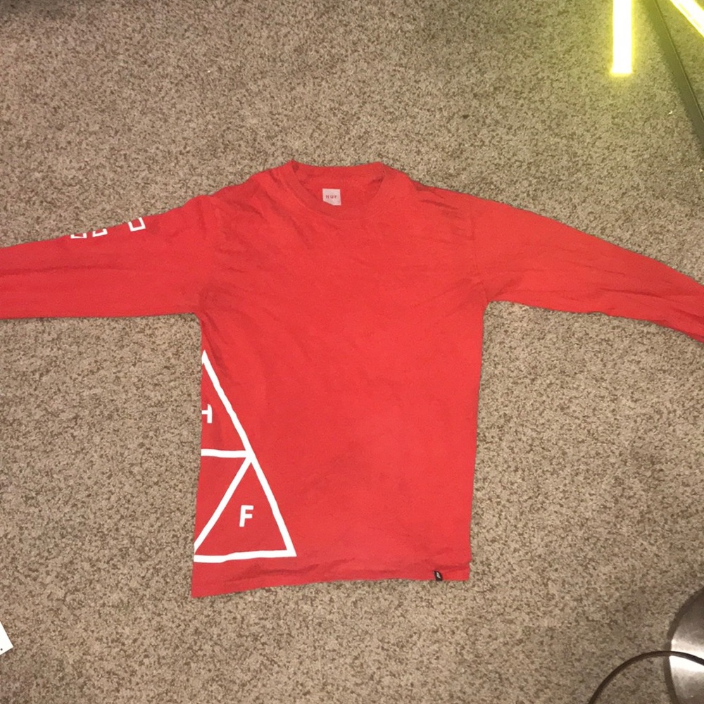 Red HUF long sleeve tee